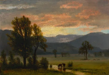 Paysage avec du bétail